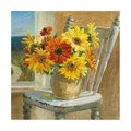 Trademark Fine Art Danhui Nai 'Sunflowers By The Sea Crop' Canvas Art, 14x14 WAP10678-C1414GG